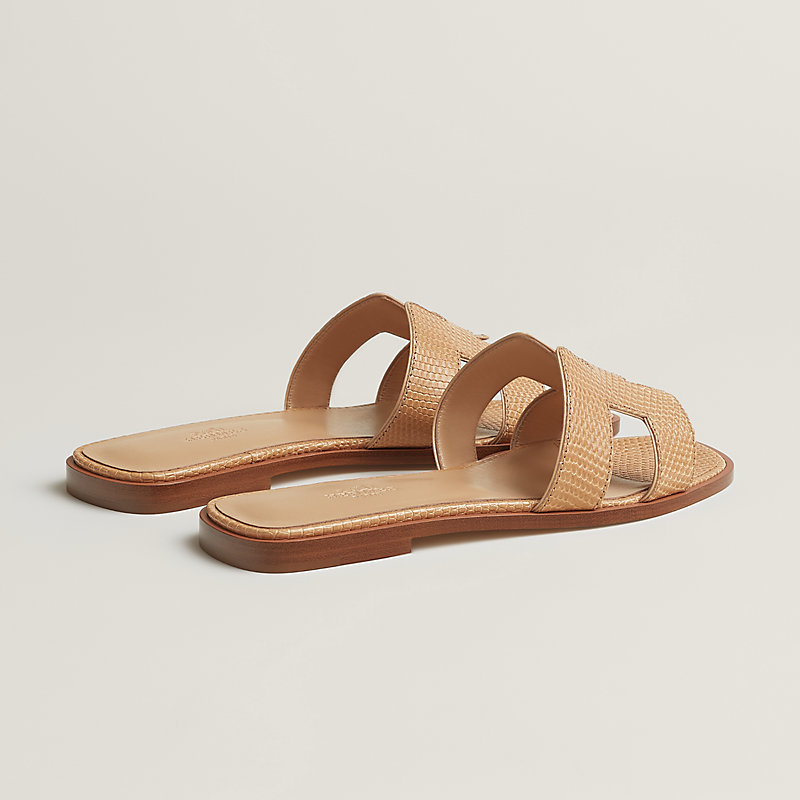【25ss★Gold】 HERMES Sandales Oran フラット Hermes Sandal Flat Oran Gold Box Calfskin 37.5 | Mightychic